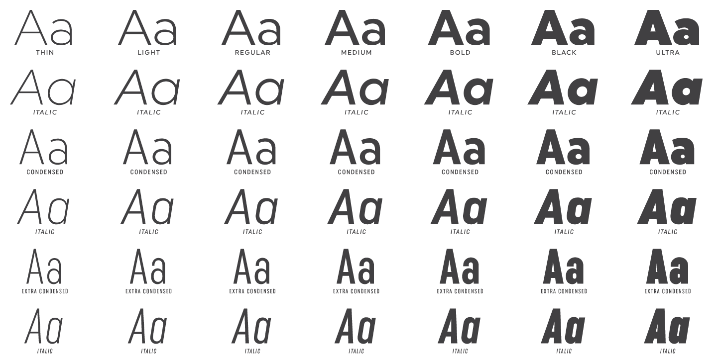 Ejemplo de fuente Uniform Pro Condensed Bold Italic